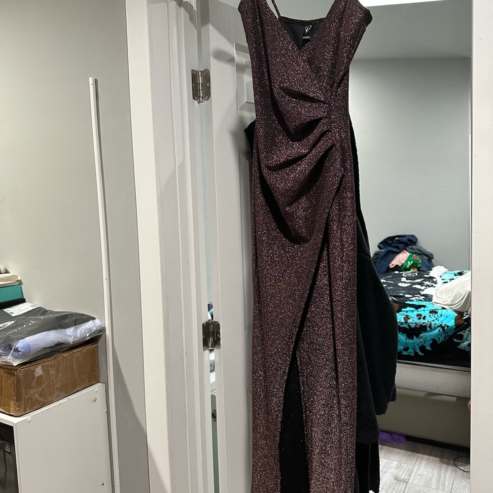 Windsor Sparkling Purple Asymmetrical Dress